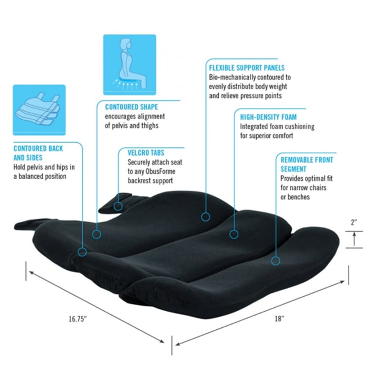 ObusForme Seat Cushion and Lumbar Support Pillow