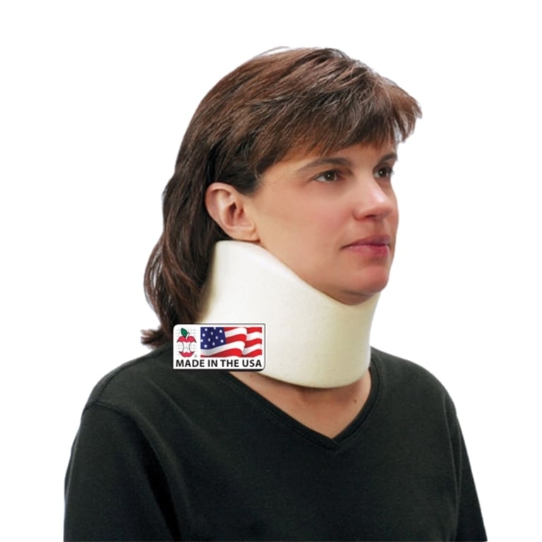  Soft Foam Neck Brace Universal Cervical Collar, Adjustable Support  Brace for Sleeping - Relieves Pain and Spine Pressure, Neck Collar After  Whiplash or Injury (Black, 3 Depth, M) : Health 