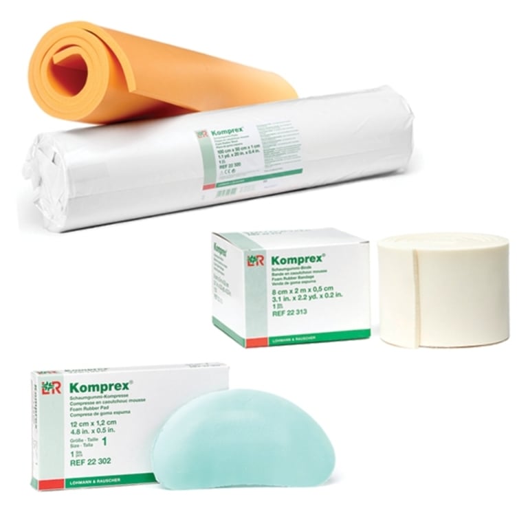 Lohmann Komprex Foam Rubber Roll, 10 mm Thick Roll of Foam Padding for  Compression Wrapping, 8 cm Wide x 2 m Long